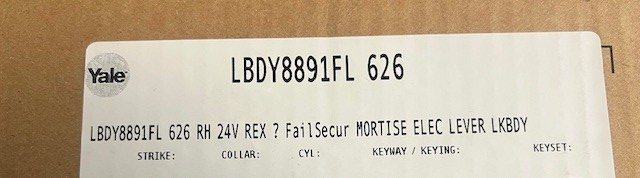 ACCENTRA  LBDY 8891 FL 626 RH REX FAIL SECURE LOCK BODY ONLY ASSA ABLOY