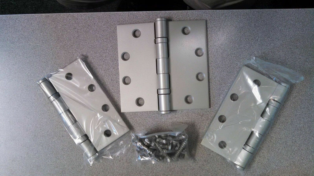 3 EA SMRB179 4 1/2 x 4 1/2 ALUM  FIN FULL MORTISE HINGE NRP  = FBB179  BB1279
