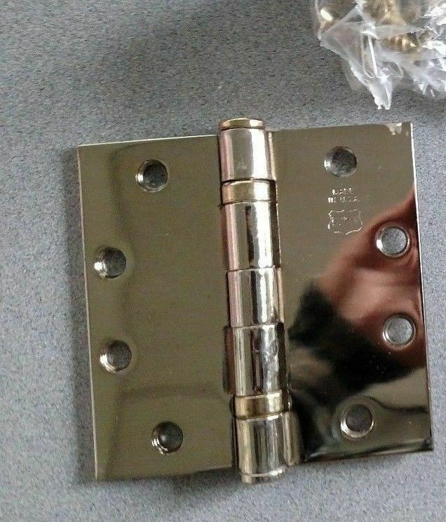 1 PAIR (2 EACH ) BOMMER BB5000 4 1/2" X 4 1/2" US3 STANDAD WEIGHT FULL MORTISE H
