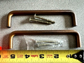 2 EACH 5" CC  WIRE CABINET PULLS BRASS BASE ANTIQUE BRONZE FINISH W/FASTENERS