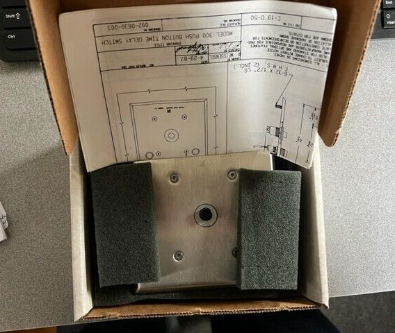 FOLGER ADAM 300-PB PUSH BUTTON TIME DELAY SWITCH SS COVER
