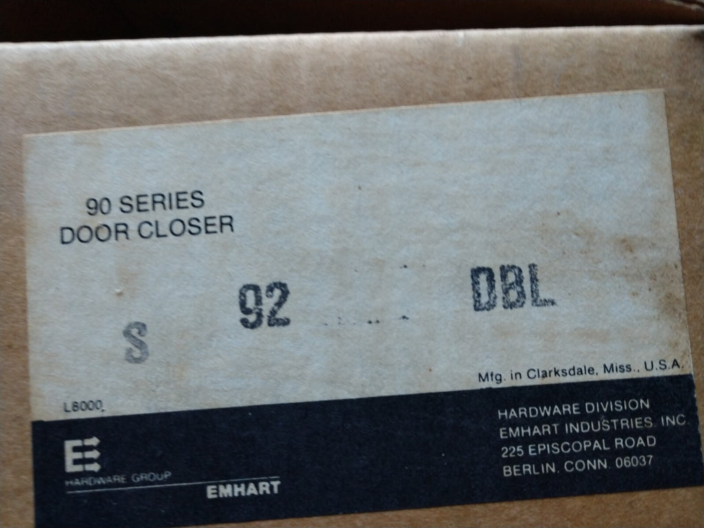 CORBIN BY EMHART P92 DBL DOOR CLOSER NOS SIZE 2