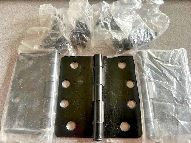 3 HAGER HINGES BALL BEARING 4 X 4"  1/4"  RADIUS CORNERS US10B