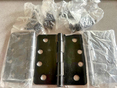 3 HAGER HINGES BALL BEARING 4 X 4"  1/4"  RADIUS CORNERS US10B