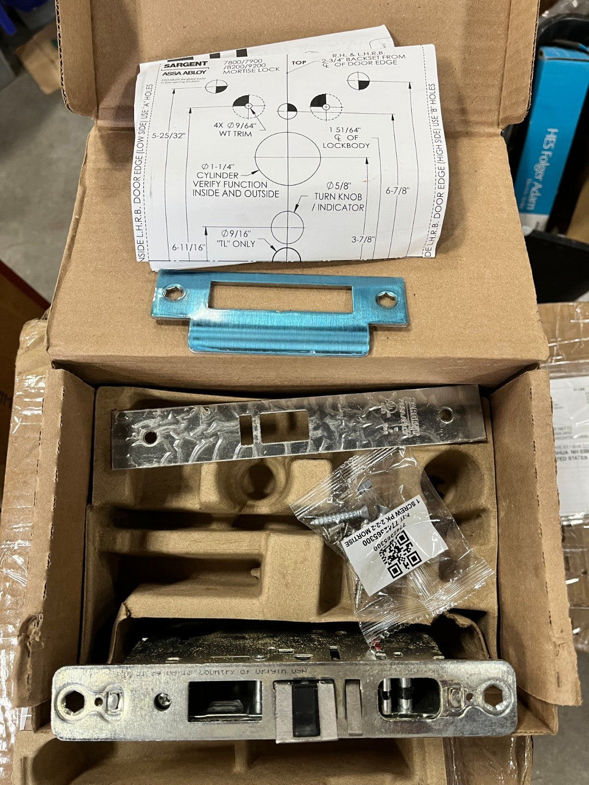 Sargent 8257-26D INSTITUTIONAL LOCK BODY WITH STRIKE AND FACE PLATE 