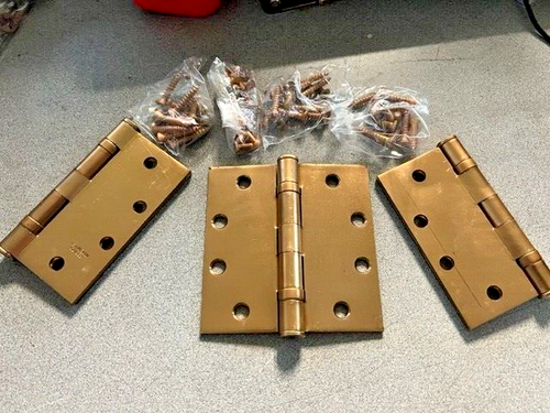 3 EACH STANLEY BY BEST FBB179 US10 4 1/2 X 4 1/2" HINGES MADE IN USA EDP 06-8381