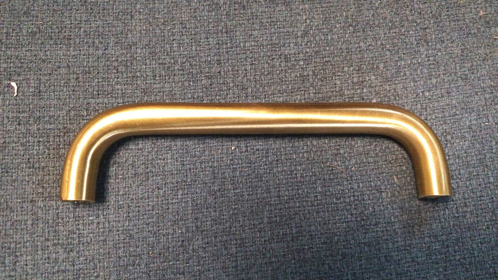 COMMERCIAL PULL HANDLE SOLID SATIN BRASS 8" CC 8 5/8" OVERALL 3/4" BAR STOCK DIA