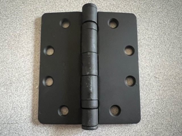 HAGER HINGE RCBB1279 4 1/2 X4 NRP STOREFRONT REPLACE HINGE L1 BLACK FIN 1/4" RAD
