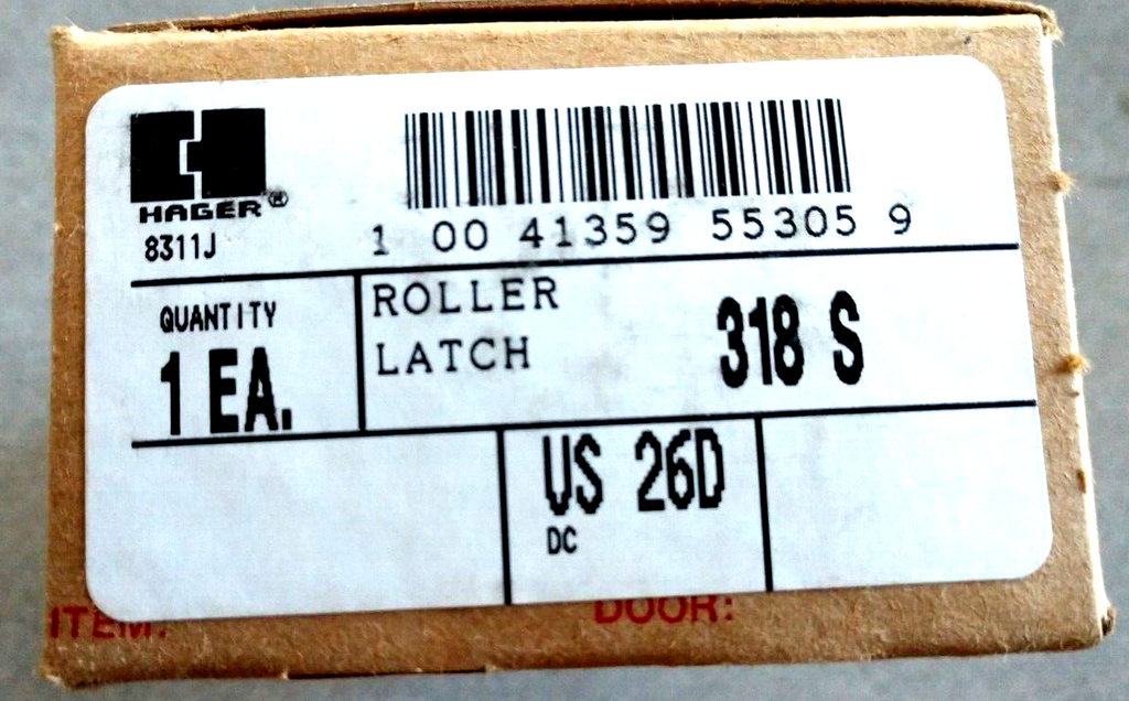 HAGER 318S US26D HEAVY DUTY ROLLER LATCH