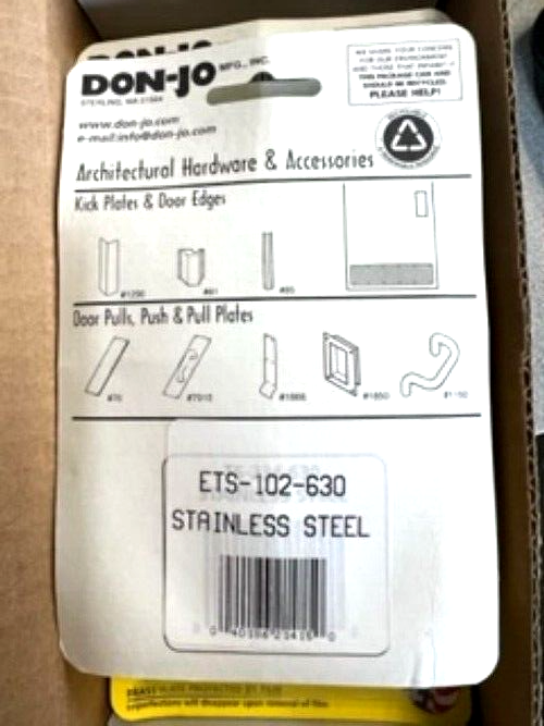 DON JO ETS-102-630 EXTENDED LIP "T" STRIKE US32D  2"  STAINLESS STEEL