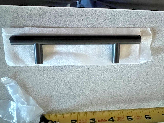 Cabinet Bar Pull 3-3/4" CC UNB1837MBK C/C Matte Black Bar Pull | Overall 6 1/8"
