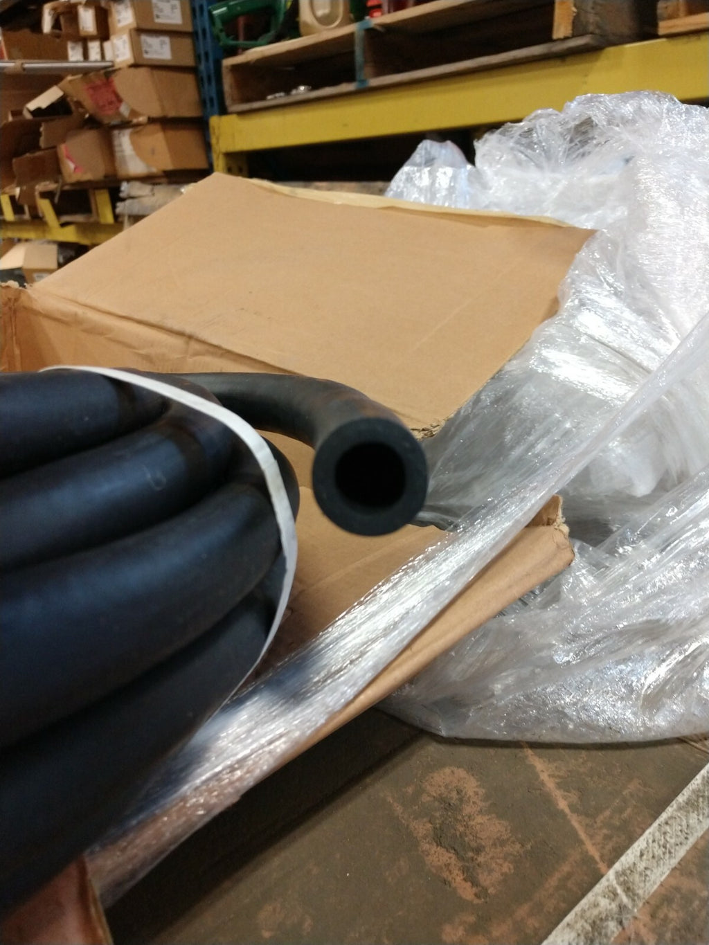 RUBBER HOSE 1/2" INSIDE DIAMETER X 50 FEET CLOTH INSERTED NO CONNECTORS