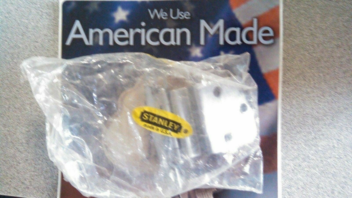 1 PAIR RETRO NOS SEMI CONCEALED CABINET HINGE STANLEY X1527 ZINC PLATED USA MADE