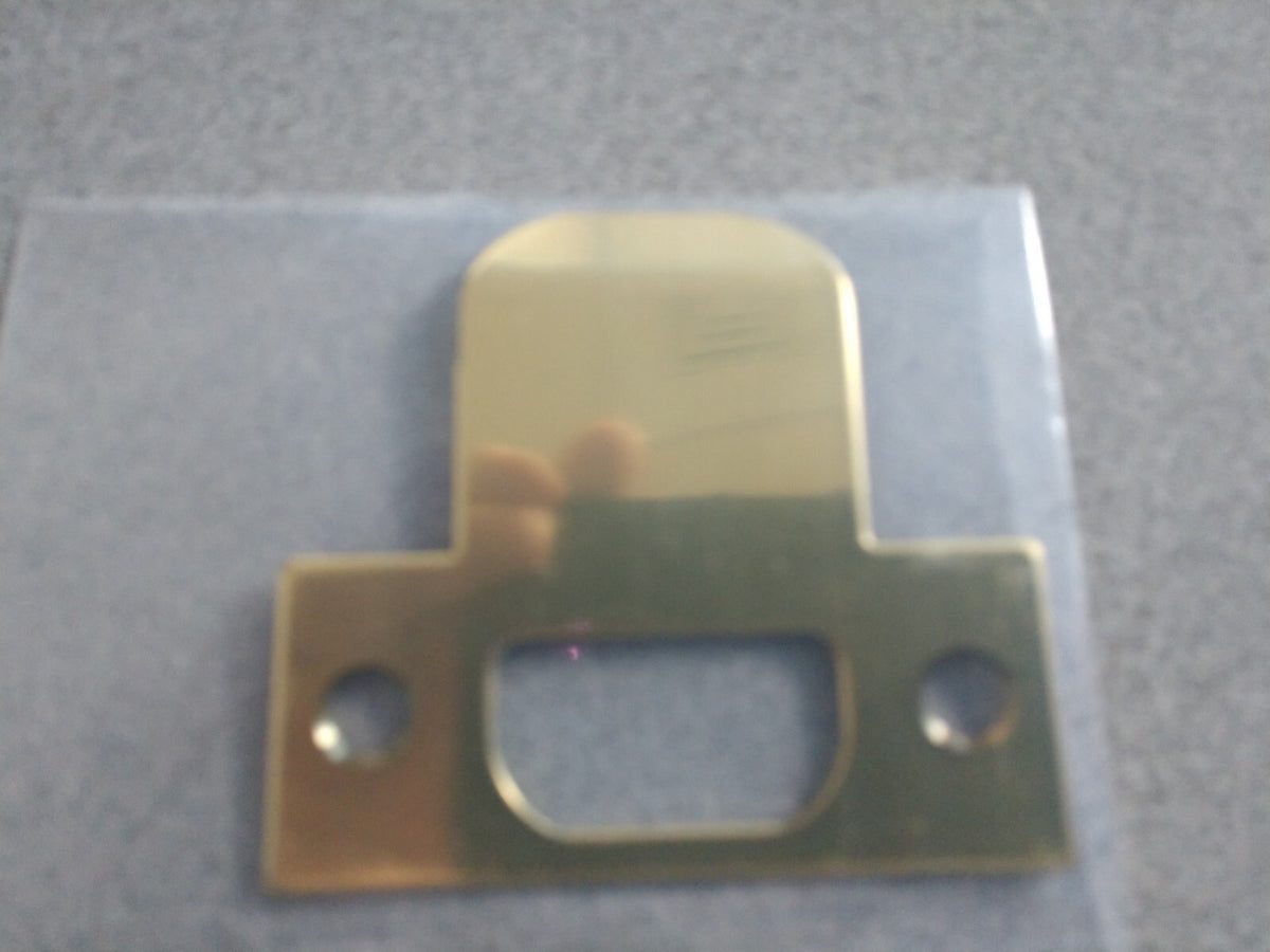 DON JO ETS-102-3 EXTENDED LIP "T" STRIKE   US3  2"   POLISHED BRASS