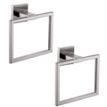KOKOSIRI Polished STAINLESS STEEL Towel Ring (Part number: B3004CH-P2) Set of 2