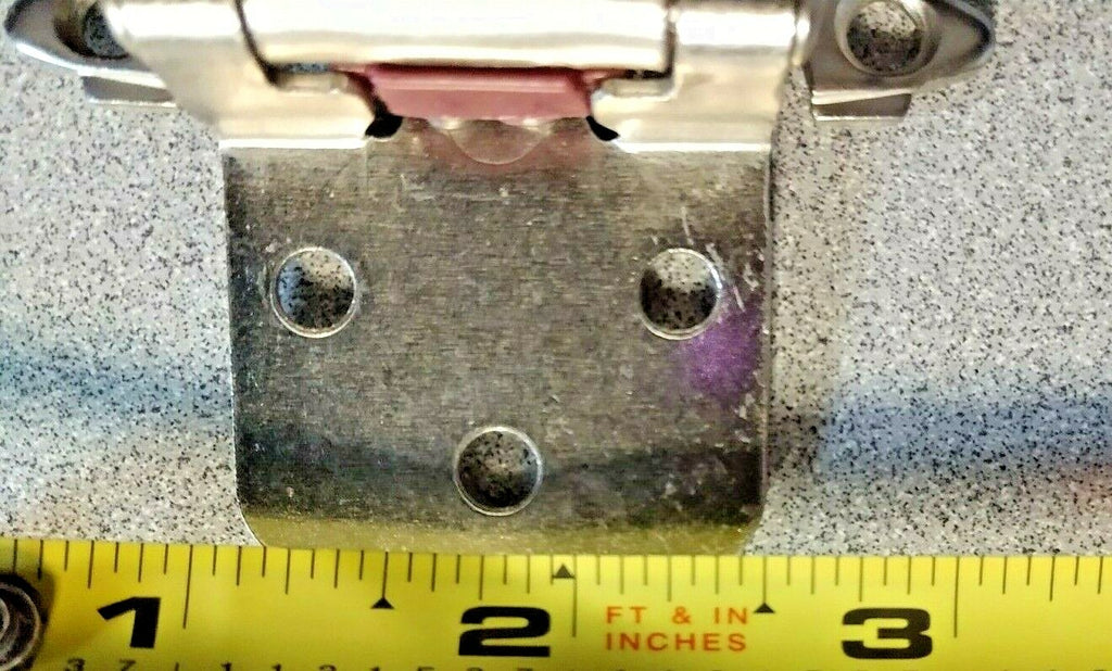 1 pair Self-Closing Flush Mount Spring Cabinet Hinges 1.5" Chrome ULTRA #98292