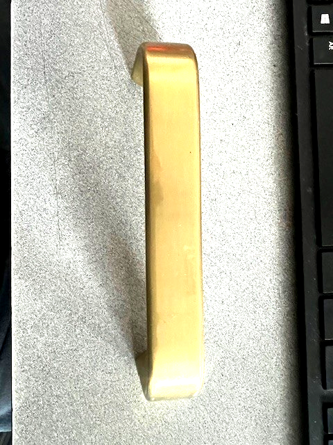 1 EA   SATIN SOLID BRASS COMMERCIAL DOOR PULL 1/2 ROUND HEAVY HEAVY DUTY