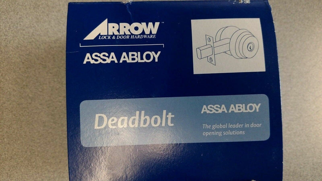Arrow D 61 US3 395 144 LC Grade 1 Deadbolt SINGLE CYLINDER LESS CYLINDER 