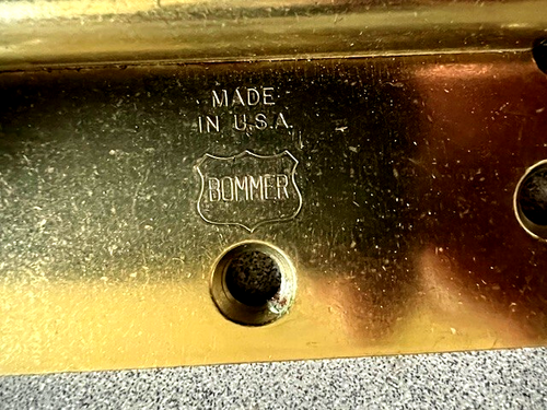 2 EACH BOMMER 4311 3.5 X 3.5 633  1/4" RADIUS CORNER US4 MADE IN USA DULL BRASS