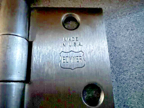 1 EA  BOMMER 5002-350-630 3  1/2 X 3 1/2" SATIN STAINLESS MADE IN USA COMM HINGE