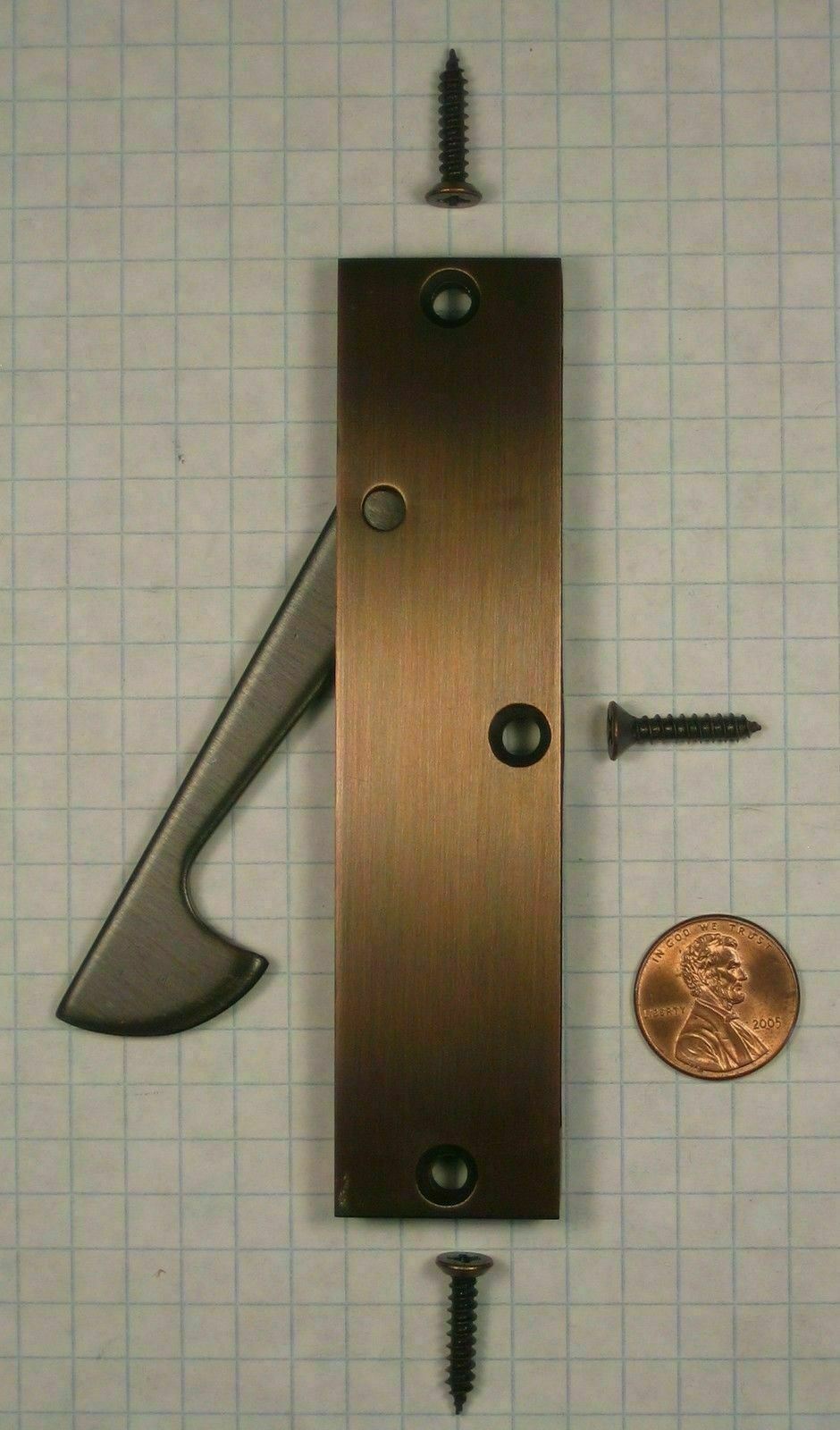 BBW BUILDERS BRASS WORKS # 36 VERY HEAVY DUTY CONCEALED EDGE PULL US10B BHMA 613