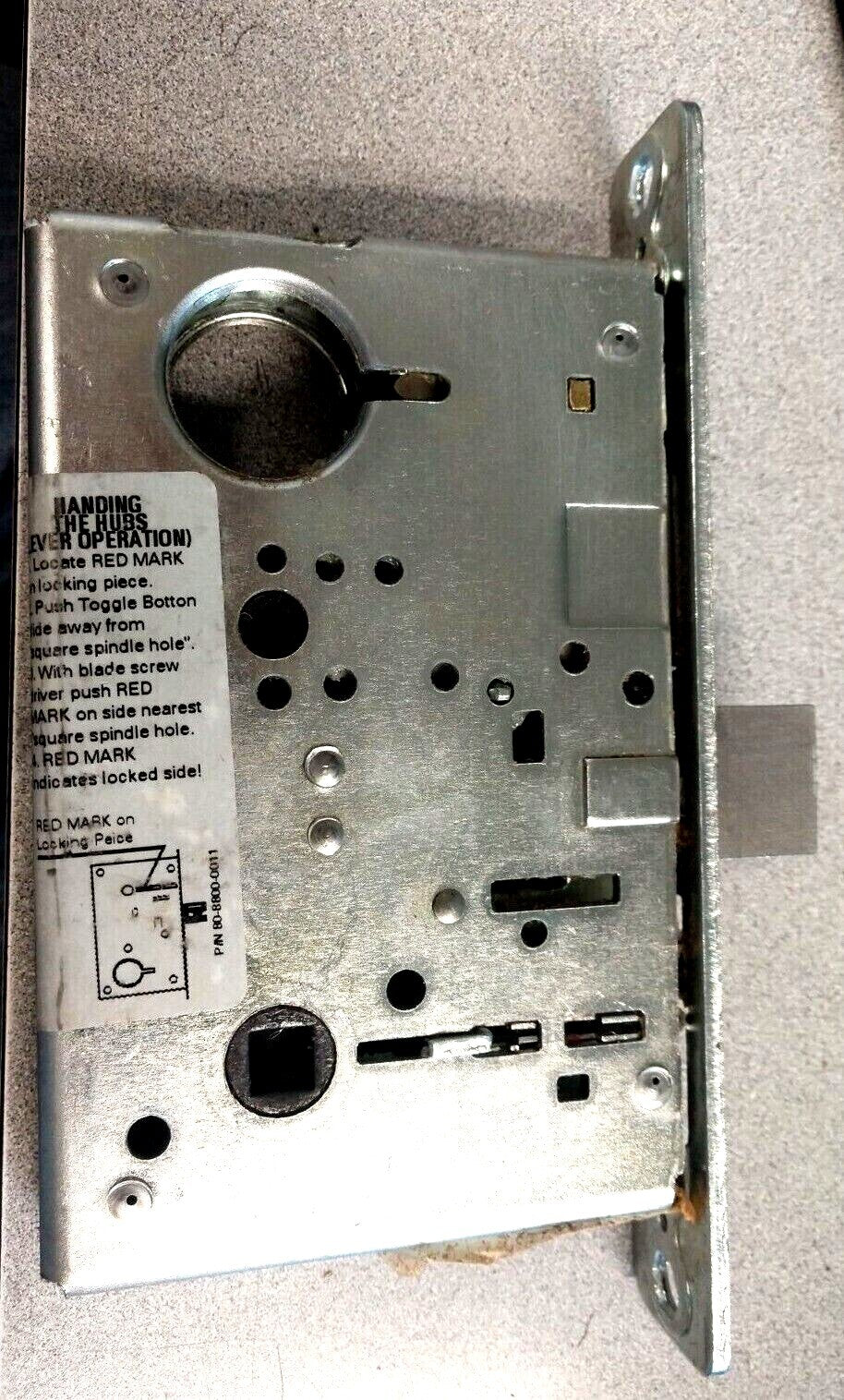 YALE MOR 8822 FL MORTISE DORMITORY US26D FIELD REVERSIBLE REFURBISHED LESS CYL