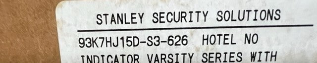 BEST STANLEY 93K 7HJ 15D S3 626 HOTEL LOCK W/ INDICATOR