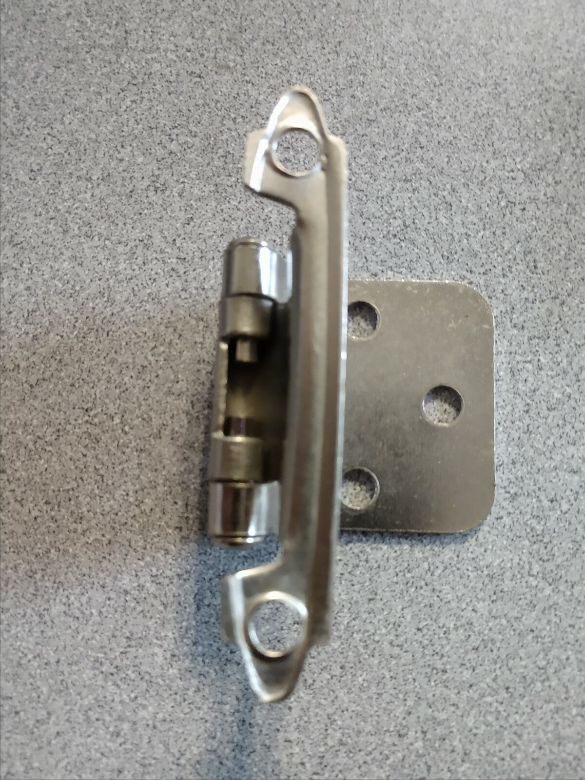 1 pair Self-Closing Flush Mount Spring Cabinet Hinges 1.5" Chrome ULTRA #98292