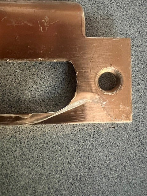 CYLINDRICAL LOCK   " T  " LIP STRIKE US10 2 3/4 X 1 1/8  NOS
