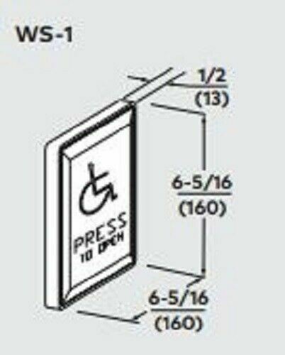 DORMA DOOR CONTROLS WS1 WALL SWITCH