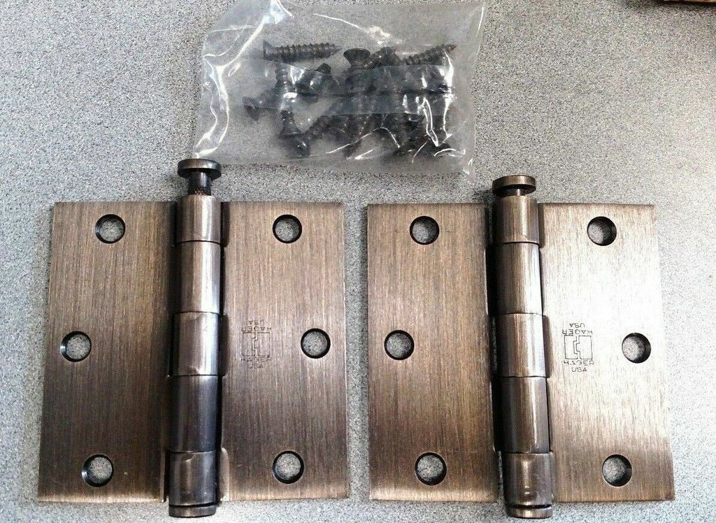 BOX OF 1PAIR (2 PCS) HAGER HINGE 1279 3 1/2 X 3 1/2  US 10A X ALL WOOD SCREWS