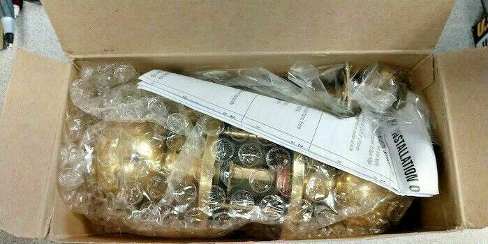 US LOCK US2080 NB3 PASSAGE LOCK US3 POLISHED BRASS ADJ BS AKA U018075