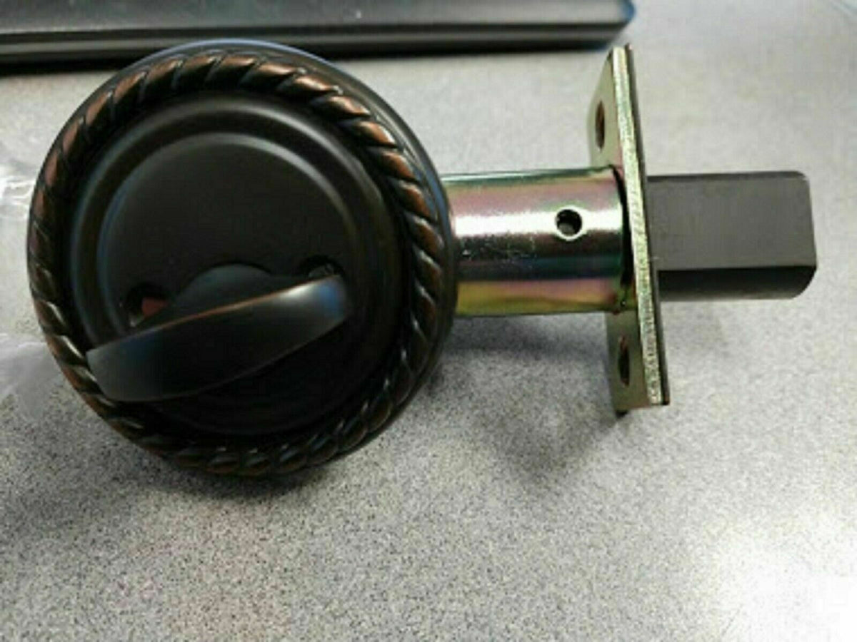 EMTEK 8564 US100B OIL RUBBED BRONZE SINGLE SIDED INTERIOR DEADBOLT X TURNPIECE
