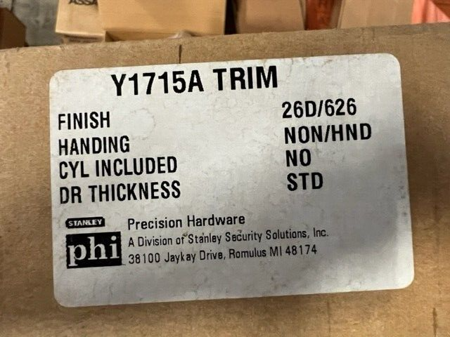 PRECISION Y1715A THUMBTURN PASSAGE TRIM US26D FOR APEX & OLYMPIAN DEVICES
