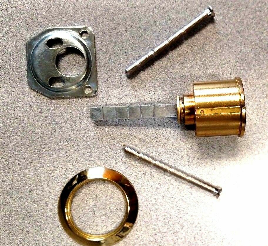 LOCK COLLECTOR WINKHAUS RIM CYLINDER US3 VSF 27 SYSTEM POLISHED BRASS LOCKSPORT