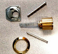 LOCK COLLECTOR WINKHAUS RIM CYLINDER US3 VSF 27 SYSTEM POLISHED BRASS LOCKSPORT