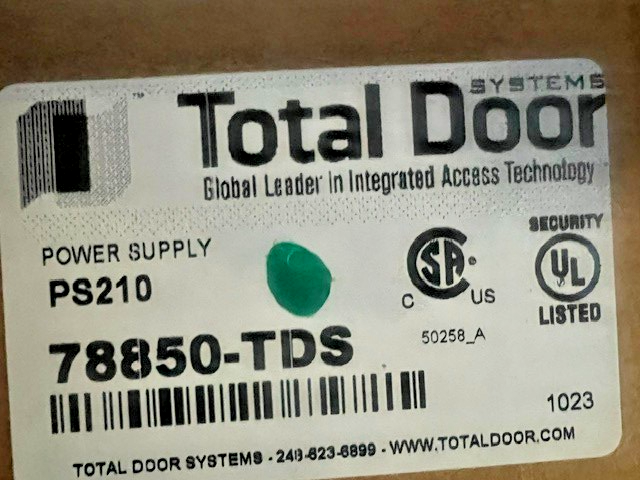 COMMAND ACCESS  TOTAL DOOR PS210 POWER SUPPLY