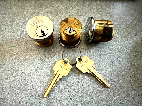 3 EACH Arrow Lock MC61 26 KD 1 1/8"  001  Polished Chrome KA3 w/ 2 keys