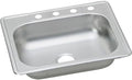 Elkay K125214 23 Gauge Stainless Steel Single Bowl Top Mount Kitchen Sink,