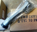  1  CAST BRASS ALUMINUM FINISH 5" FLIP OVER KICK DOWN DOOR STOPS SCREWED TIP