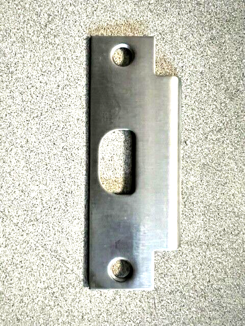 ASA LOCK STRIKE US26D 4 7/8" DULL CHROME W/ SCREWS  FOR CYL & TUBULAR LOCKS