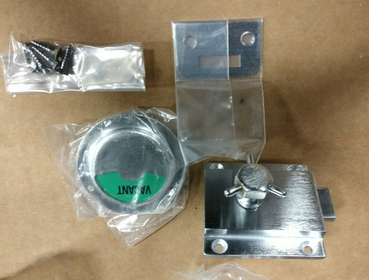 VINTAGE BOMMER 15019H RIM BOLT & KEEPER & BOMMER 15015 OCCUPANCY INDICATOR US26D