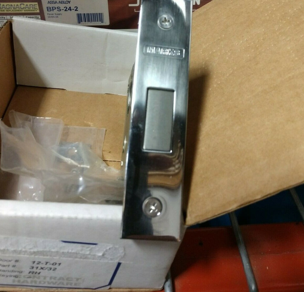 MARKS 31X/32 RH DEADLOCK ONLY LESS CYLINDERS  POLISHED STAINLESS STEEL