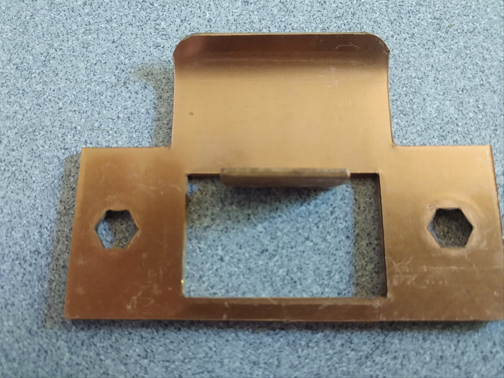 CYLINDRICAL LOCK 1/4" EXTENDED " T  " LIP STRIKE US10 2 3/4 X 1 1/8  