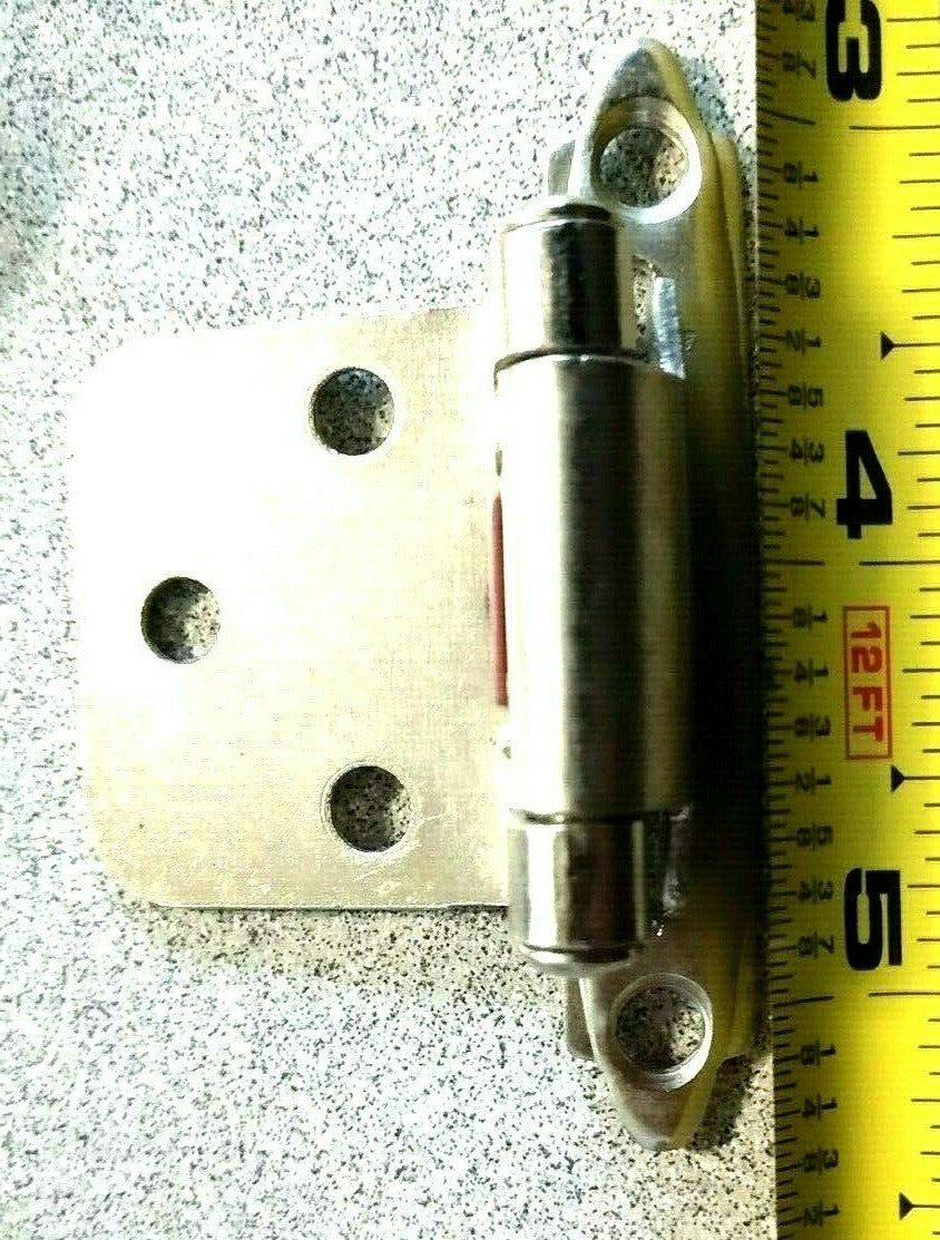 25 pair Self-Closing Flush Mount Spring Cabinet Hinges 1.5" Chrome ULTRA #98292