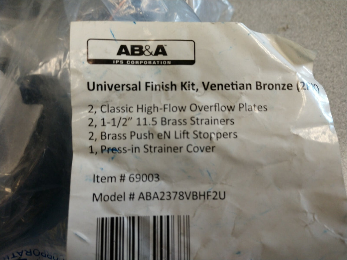 IPS CORPORATION UNIVERSAL FINISH KIT VENETIAN BRONZE (2PACK) 69003 ABA2378VBHF2U