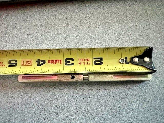 LOCKSMITH SWIVEL SPINDLE 4 1/2" LONG 5/16 SQUARE DOUBLE GROVED WITH 2 PIN STOP