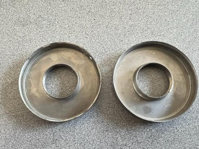 1 PAIR CORBIN RUSSWIN 2 1/4" WROUGHT ROSES "A" US32D USED