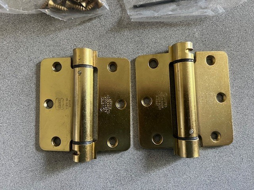 2 EACH BOMMER 4311 3.5 X 3.5 633  1/4" RADIUS CORNER US4 MADE IN USA DULL BRASS