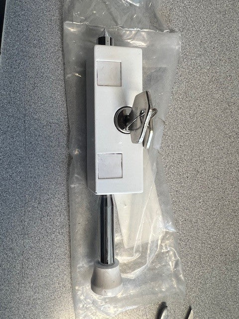 Emtek 206512 WHITE Keyed Patio Door Bolt (bulk pack)